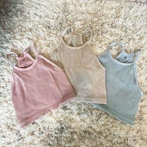 Free People Movement Happiness Runs Crop Tops (Bundle of 3)